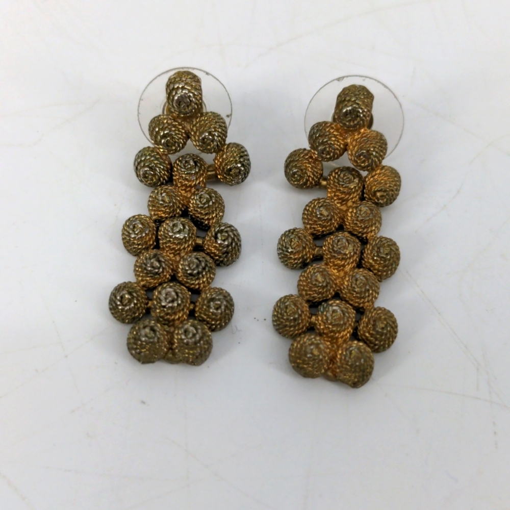 Dangling Earrings Metal Approximately 1.5" Long